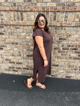 Load image into Gallery viewer, Round Neck Short Sleeve Midi Dress
