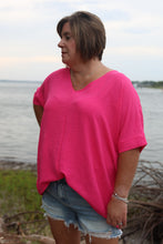 Load image into Gallery viewer, Woven Airflow V-Neck Dolman Short Sleeve Top