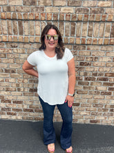 Load image into Gallery viewer, Flowy Round Hem Rayon Short Sleeve Top