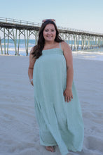 Load image into Gallery viewer, Smocked Striped Tunic Maxi Dress