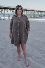 Load image into Gallery viewer, Gauze Button Down Shirt Dress