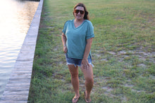 Load image into Gallery viewer, Soft Hacci Vneck Tee