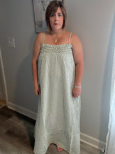 Load image into Gallery viewer, Smocked Striped Tunic Maxi Dress