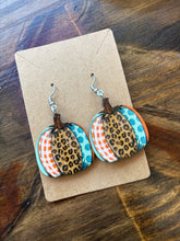 Load image into Gallery viewer, Wooden Pumpkin Earrings

