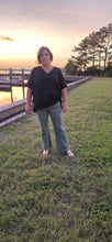 Load image into Gallery viewer, Acid Wash High Waist Frayed Hem Bootcut Pants

