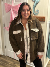 Load image into Gallery viewer, Myrtle Sherpa/Tweed Shacket
