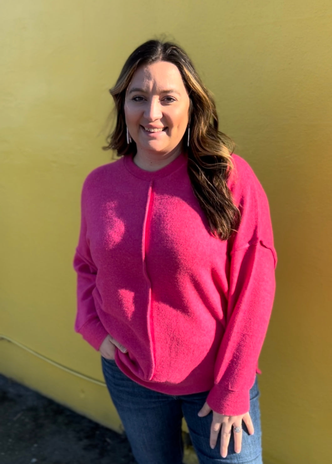 Brushed Melange Hacci Oversized Sweater