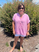 Load image into Gallery viewer, Washed Double Gauze Henley
