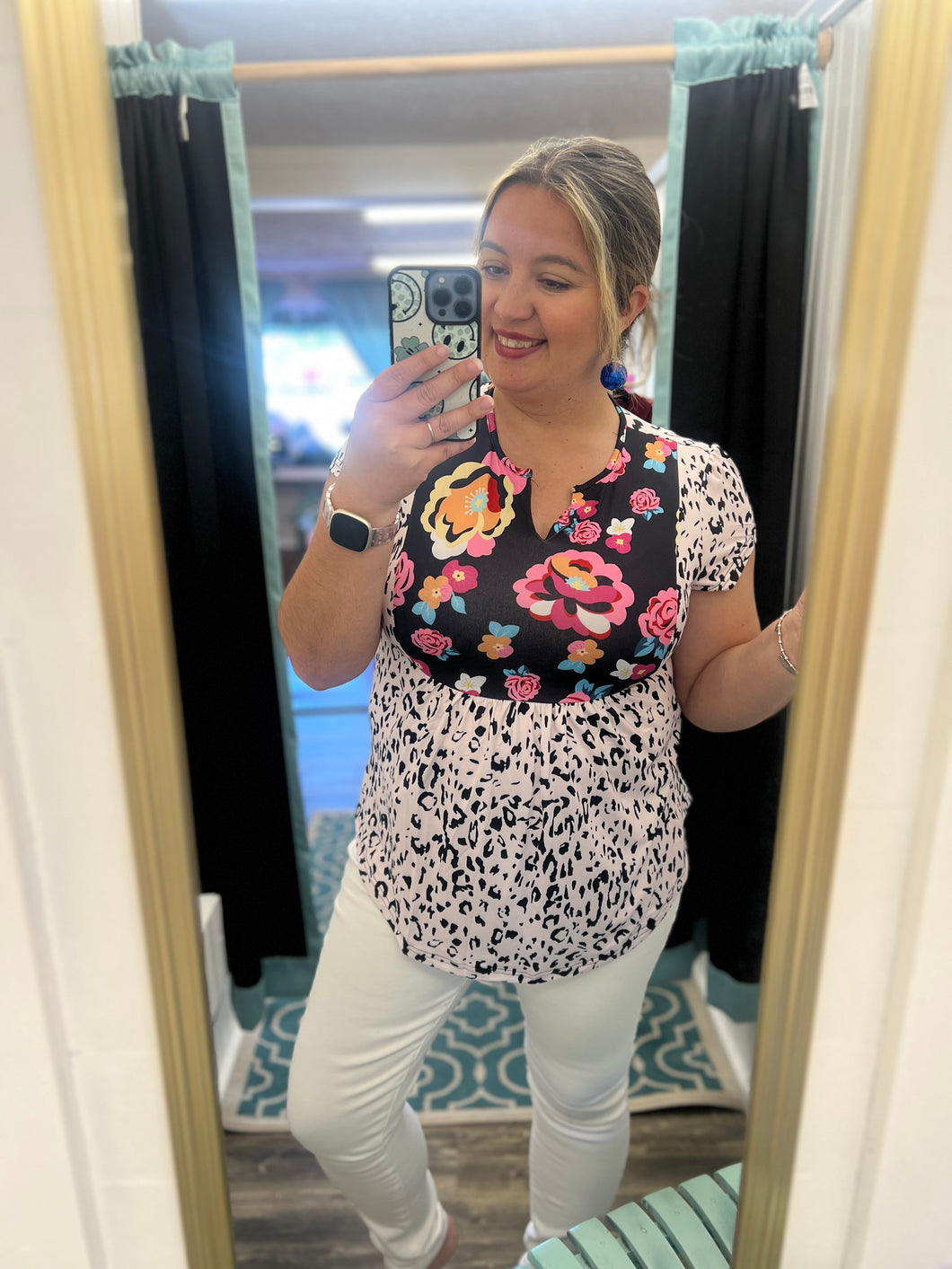 Sami Floral Leopard Top