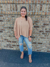 Load image into Gallery viewer, 3/4 Sleeve Waffle Top
