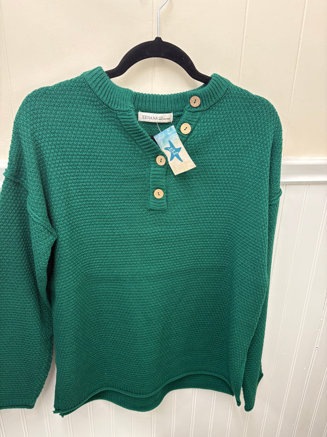 Button Henley Sweater