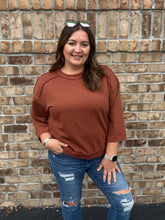 Load image into Gallery viewer, Rust 3/4 Sleeve Top
