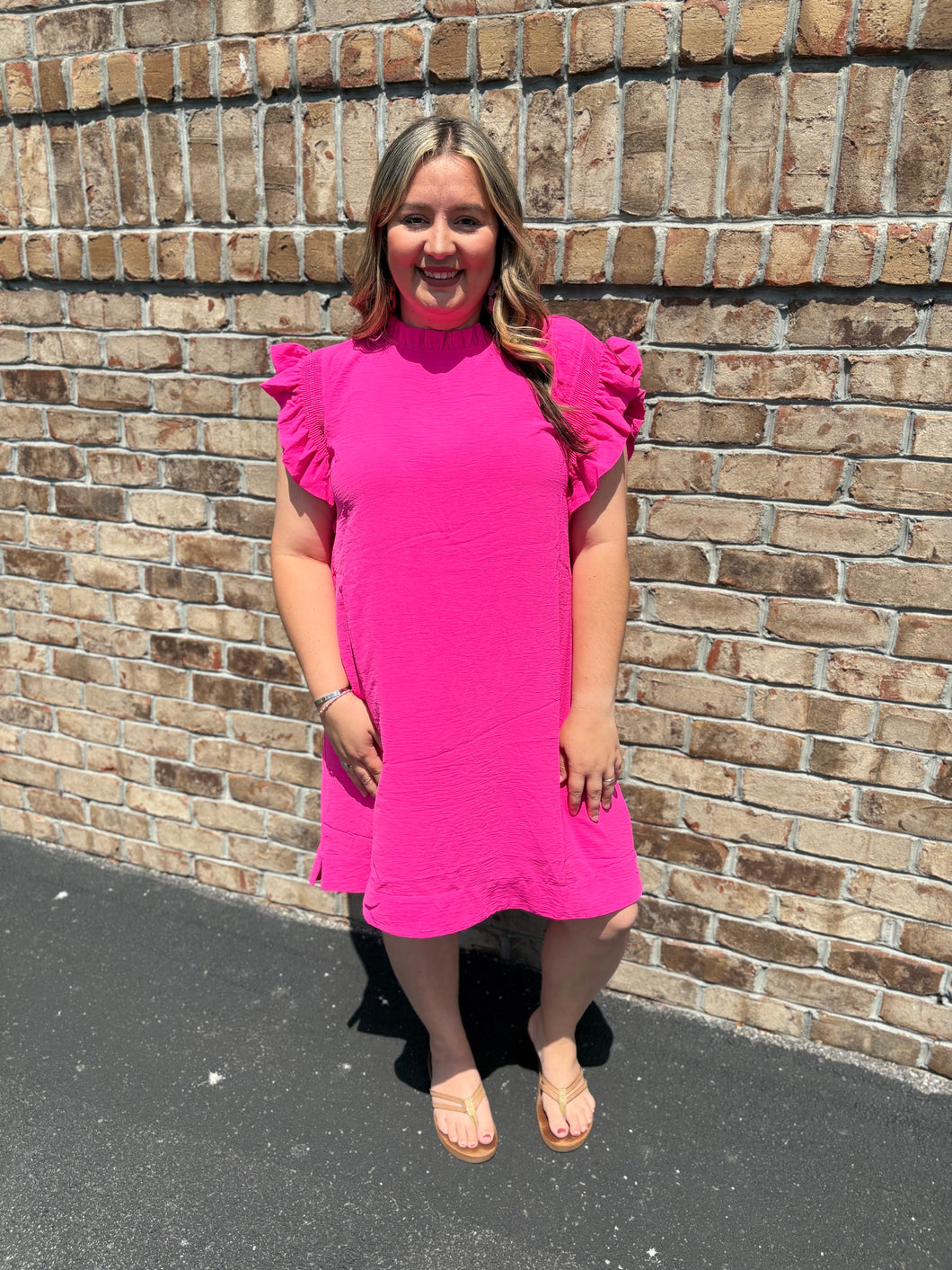 Jodifl Ruffle Cap Sleeve Dress