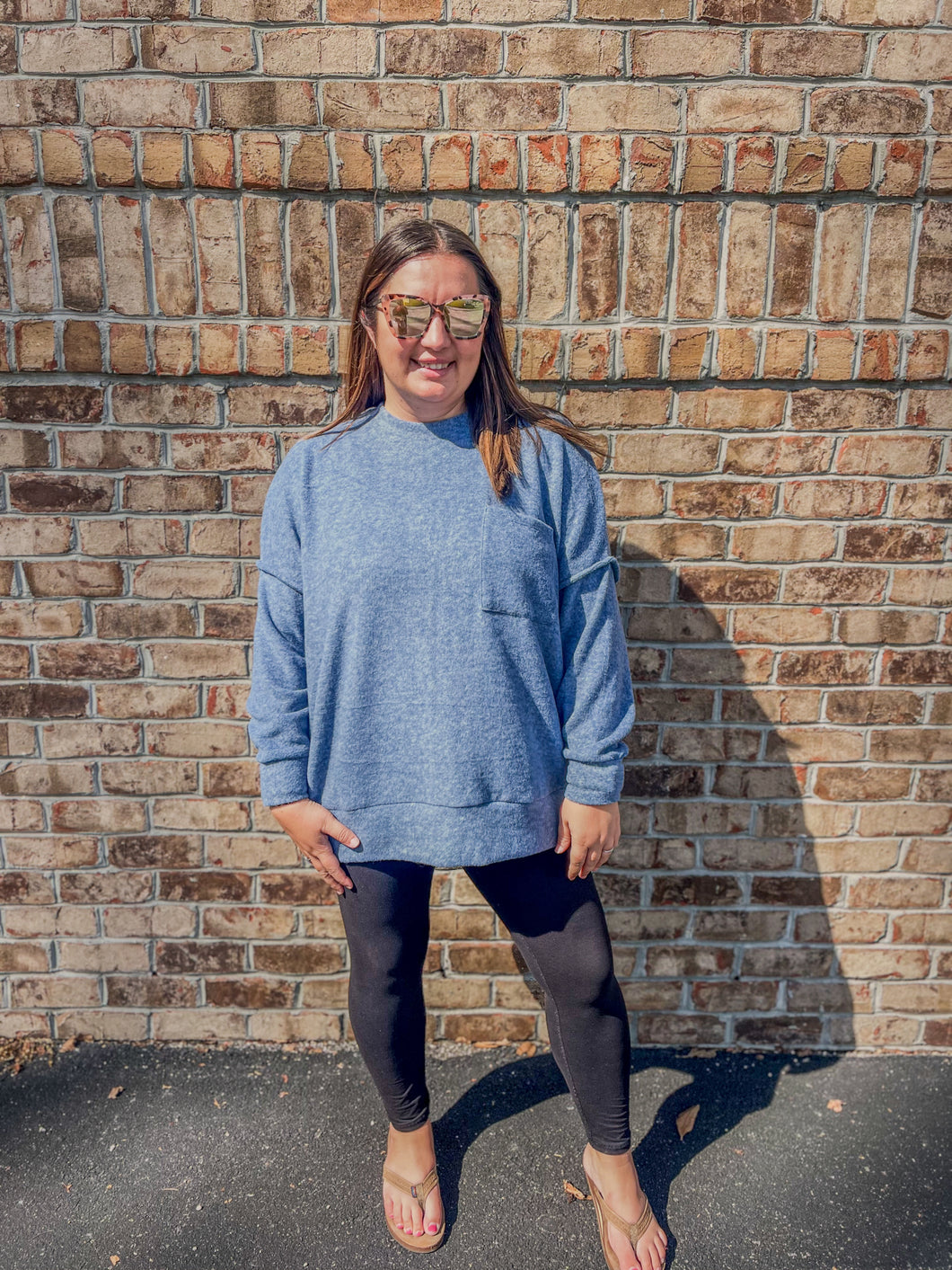 Brushed Hacci Drop Shoulder