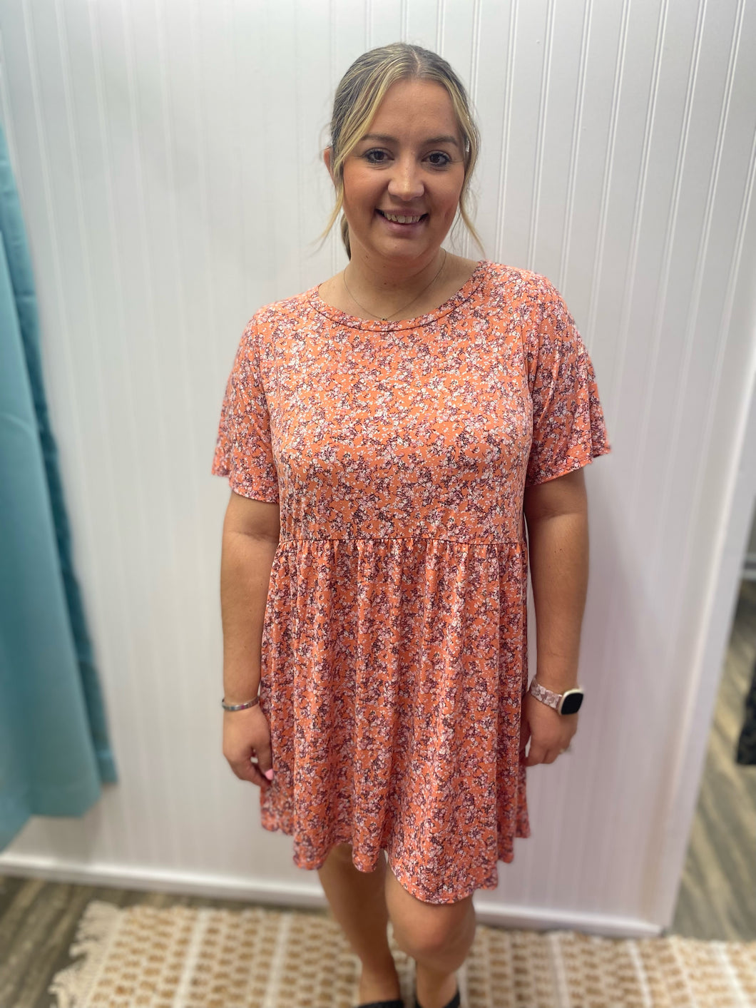 Floral Mini Dress Plus