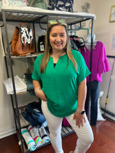 Load image into Gallery viewer, Woven Airflow Split Neck Top
