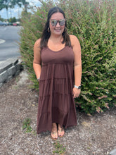 Load image into Gallery viewer, Vneck Cami Maxi Tiered Dress
