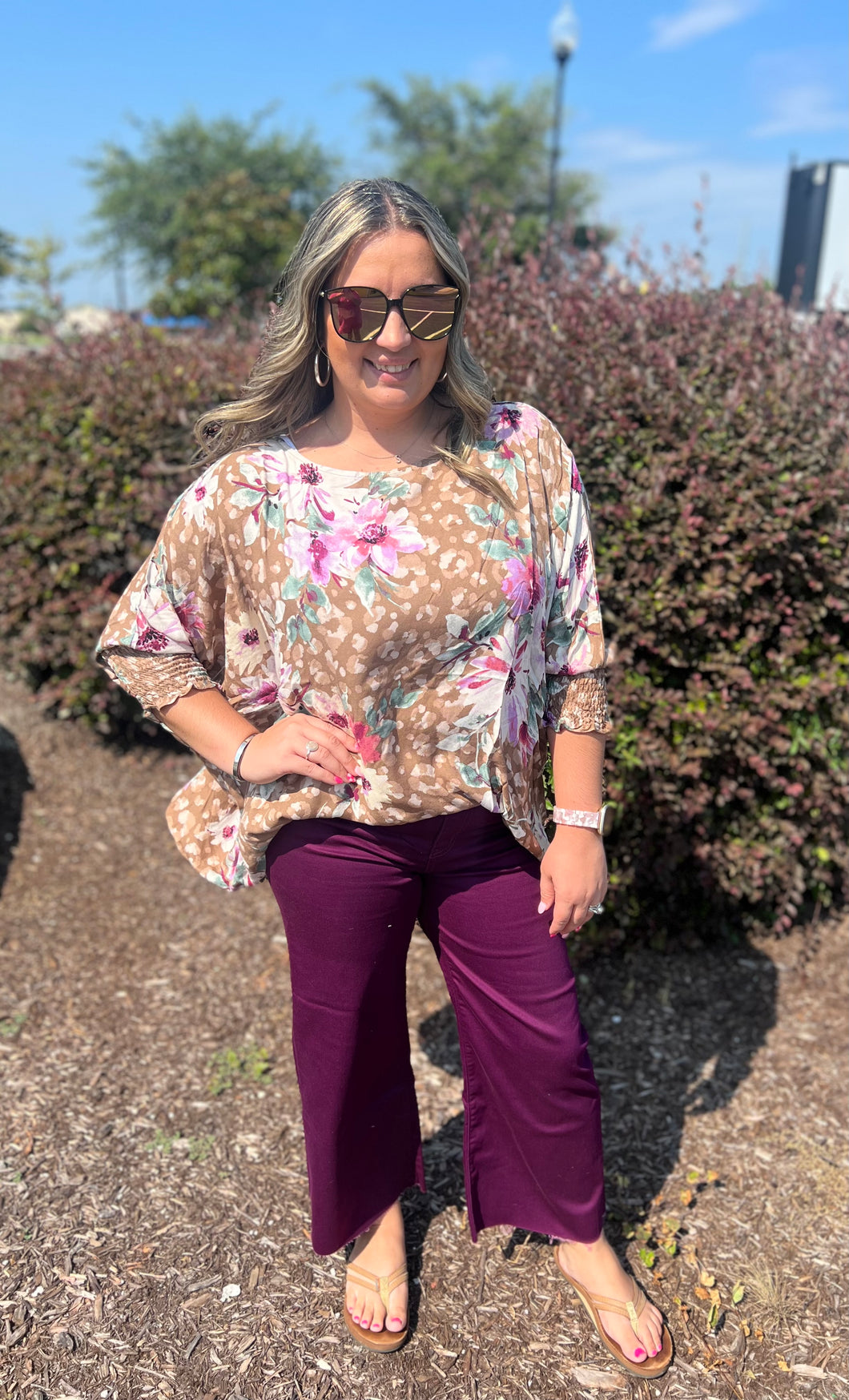 Leopard Floral Print Tunic