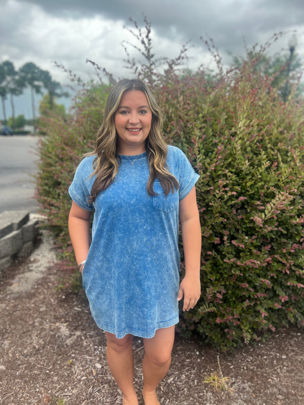 Washed Cotton Tshirt Dress