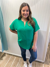 Load image into Gallery viewer, Woven Airflow Split Neck Top
