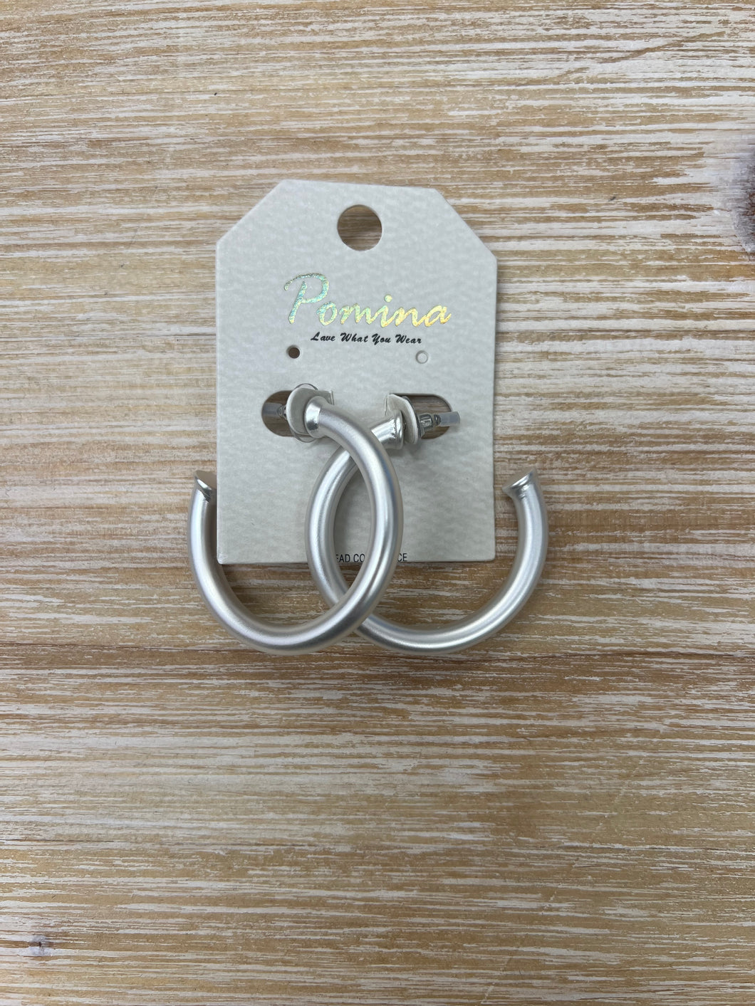 Satin 1.75 Stud Hoop Earrings